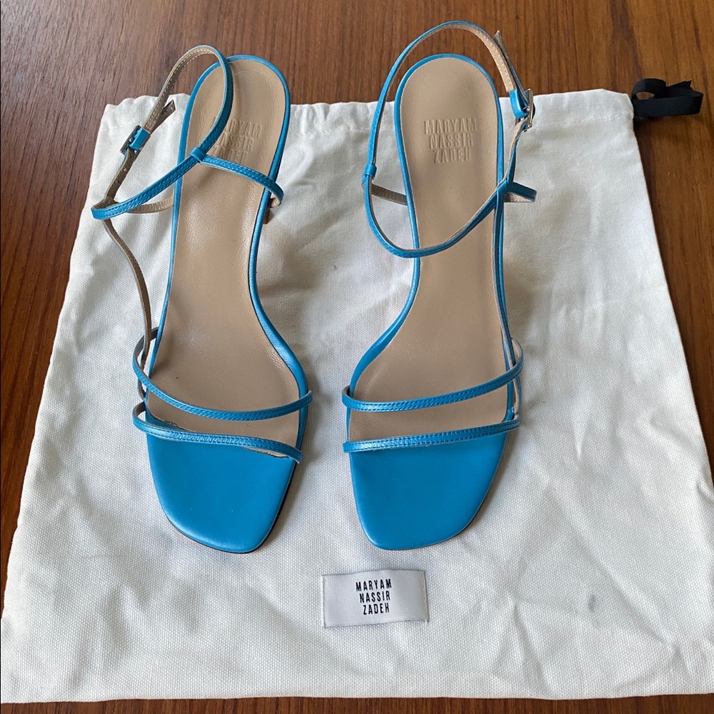 Maryam Nassir Zadeh Irene Heels bright blue